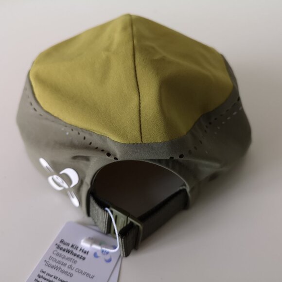 NWT LULULEMON SEAWHEEZE Yellow Grey Green 3 Tone Ultra LTWT Run Kit Hat S/M - Picture 4 of 9